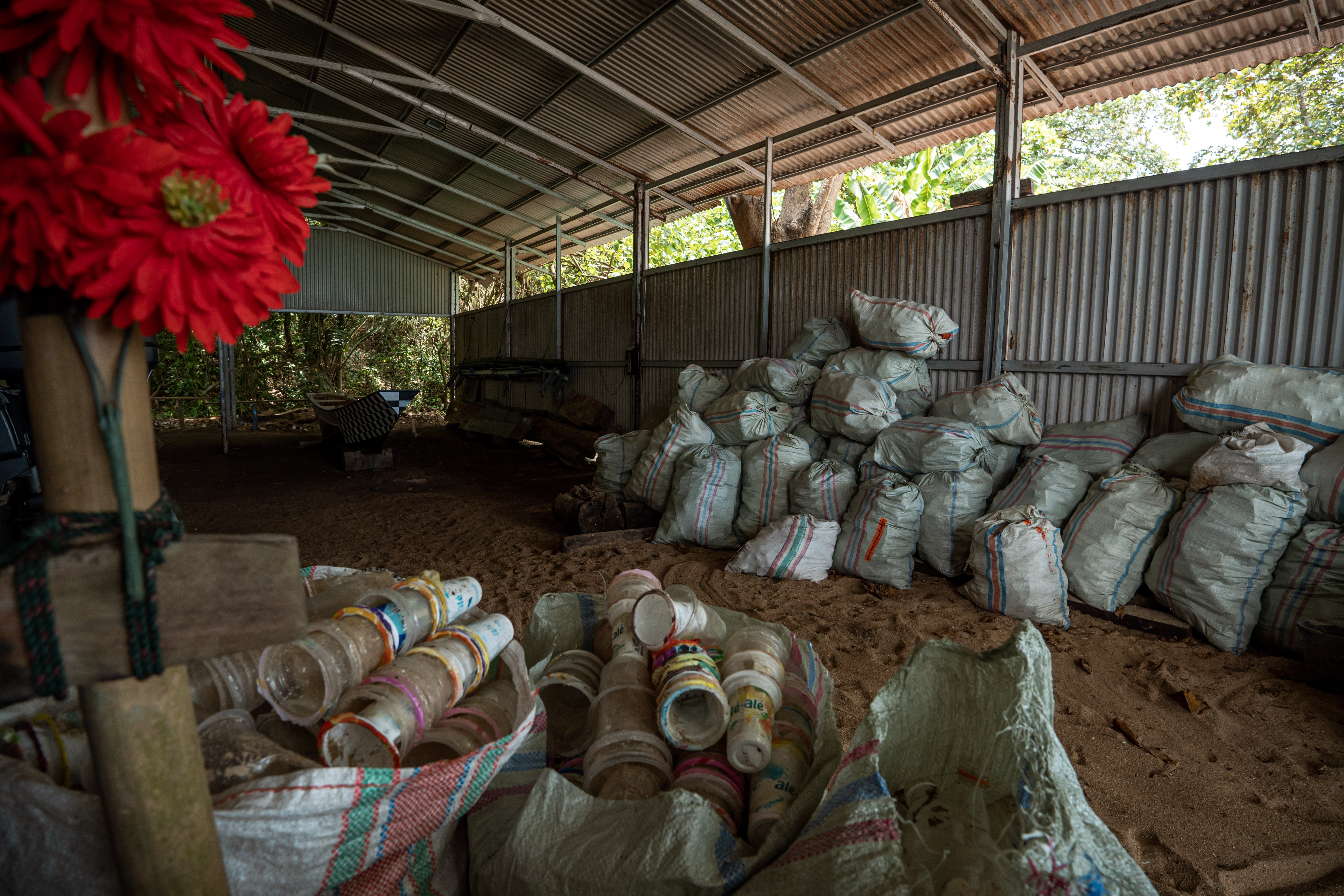 Waste sorting center